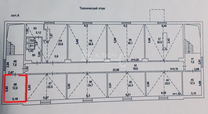 Помещение свободного назначения, 12 кв.м